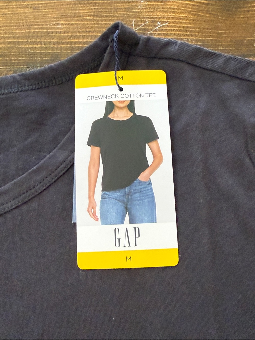 GAP Black Crewneck Cotton Short Sleeve Tee